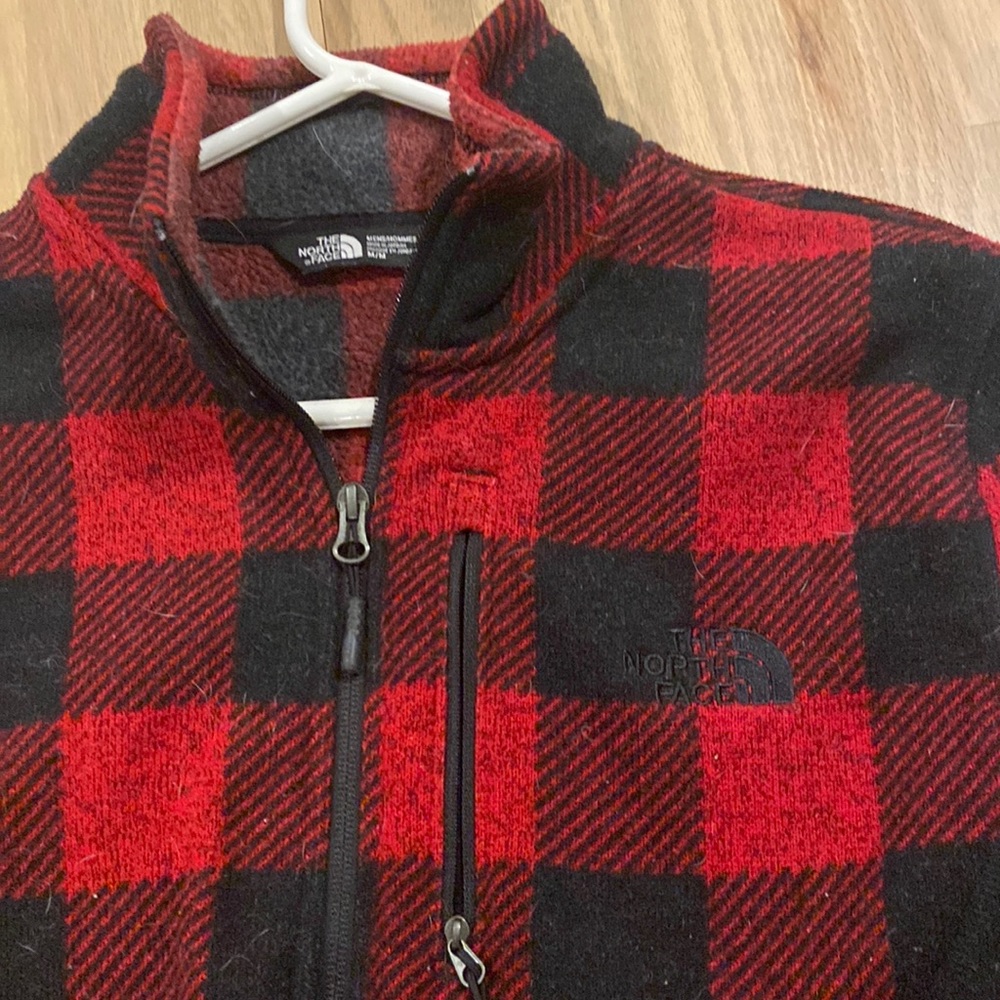 North Face 1/4 Zip Buffalo Print